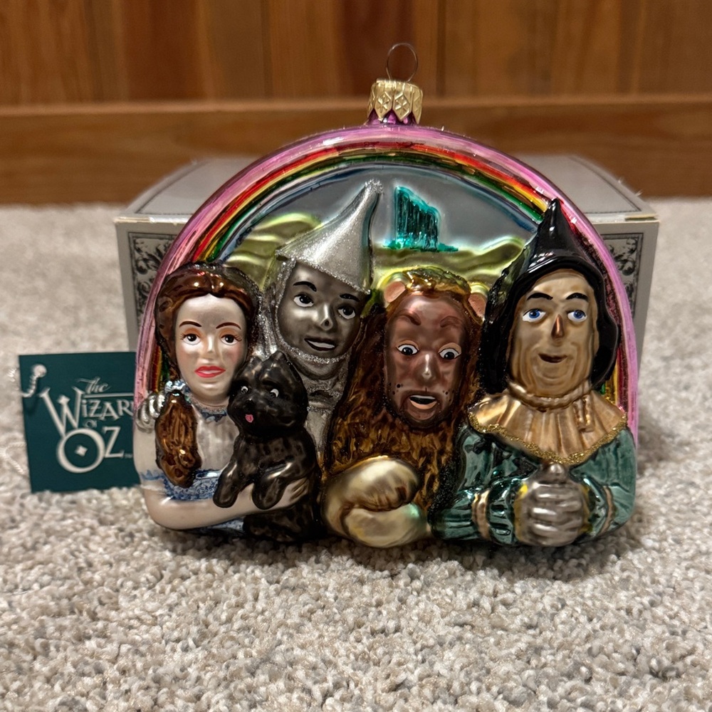 Vintage Wizard of Oz Wizard Group Kurt Adler Polonaise by Komozja Glass Ornament